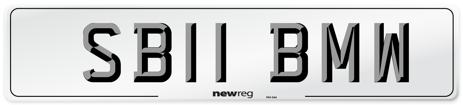 SB11 BMW Number Plate from New Reg
